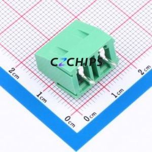 MX128-7.62-02P-GN01-Cu-Y-A Screw Terminal Block Through hole Component (THT),P=7.62mm Connector 1x2P 7.62mm Green Through Hole - Product Image 2