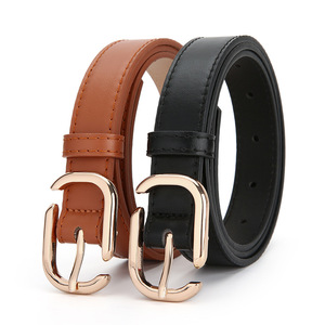 Ceinture pour femme Tiyo en cuir PU avec boucle ardillon en alliage, largeur 2,8 cm, couleur café, pour usage décontracté, collection Printemps 2025, origine Yiwu - Product Image 3