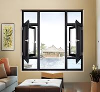 Ventanas abatibles de aluminio de doble acristalamiento con diseño profesional personalizable Estilo columpio moderno con pantalla