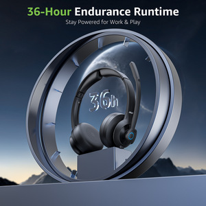 UNBRANDED Wireless 5.3 + 2.4G Headset with Charging Base ENC Noise Cancelling <b>Microphone</b> - Product Image 4