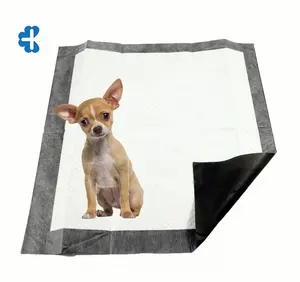 Almohadilla de entrenamiento para mascotas, alfombrilla desechable personalizada de Color negro para perros y cachorros