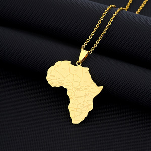 2406 yutin titanio acero brillante África Nigeria Ghana somalí viento nacional <span class=keywords><strong>mapa</strong></span> país nombre colgante collar - Product Image 6