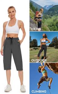 Pour Hotsell femmes décontracté été <span class=keywords><strong>randonnée</strong></span> <span class=keywords><strong>pantalon</strong></span> séchage rapide tissé techniques respirant cordon Shorts mince ample taille plate - Product Image 6