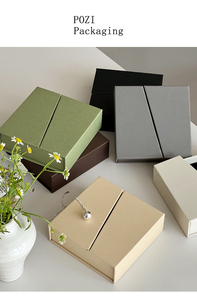Boîte à bijoux en papier écologique <span class=keywords><strong>de</strong></span> luxe, motif carré, double porte magnétique, emballage en <span class=keywords><strong>carton</strong></span> élégant et durable - Product Image 4