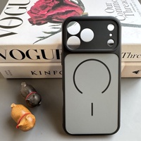 Coque de téléphone magnétique dissipant la chaleur pour iPhone 17 Pro Max, bicolore givrée en TPU+PC, compatible 17 Pro