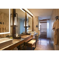 Ensemble de meubles de chambre à coucher complet de luxe 5 étoiles, moderne, sur mesure, multi-styles, pour hôtels de plage, design en panneaux de bois massif pour les chambres d'hôtel