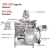 Machine auto 10 voies 4 côtés scellés haute vitesse pour sachets ketchup & sauces