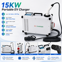 Chargeur rapide portable et mobile DC 15 kW CCS2 2026 pour véhicules électriques sans batterie