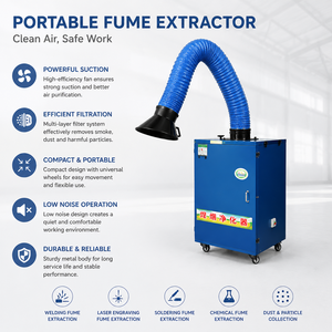 Purificador <span class=keywords><strong>de</strong></span> Humo <span class=keywords><strong>de</strong></span> Soldadura Portátil con Filtro HEPA <span class=keywords><strong>de</strong></span> Doble Brazo y <span class=keywords><strong>Motor</strong></span> - Product Image 3