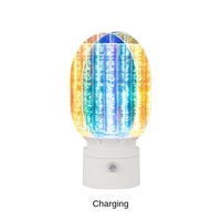 Veilleuse brevetée pour chambre d'enfant, lampe de table LED colorée rotative à 360°, gradation progressive pour usage domestique, camping-car, hôtel, garantie 1 an