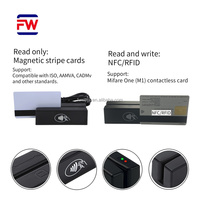 Lector de Licencias de Conducir RFID/NFC/MSR 2 en 1 Personalizable, Frecuencia de 13.56MHz, Material ABS, Marca FUWEI