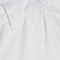 Pantalones Cargo Parachute de Pierna Ancha para Hombre, Blancos con Lavado Desgastado, Detalle de Cremallera, Bolsillos con Solapa, Cintura con Botones, Estilo Urbano, Logotipo Personalizado