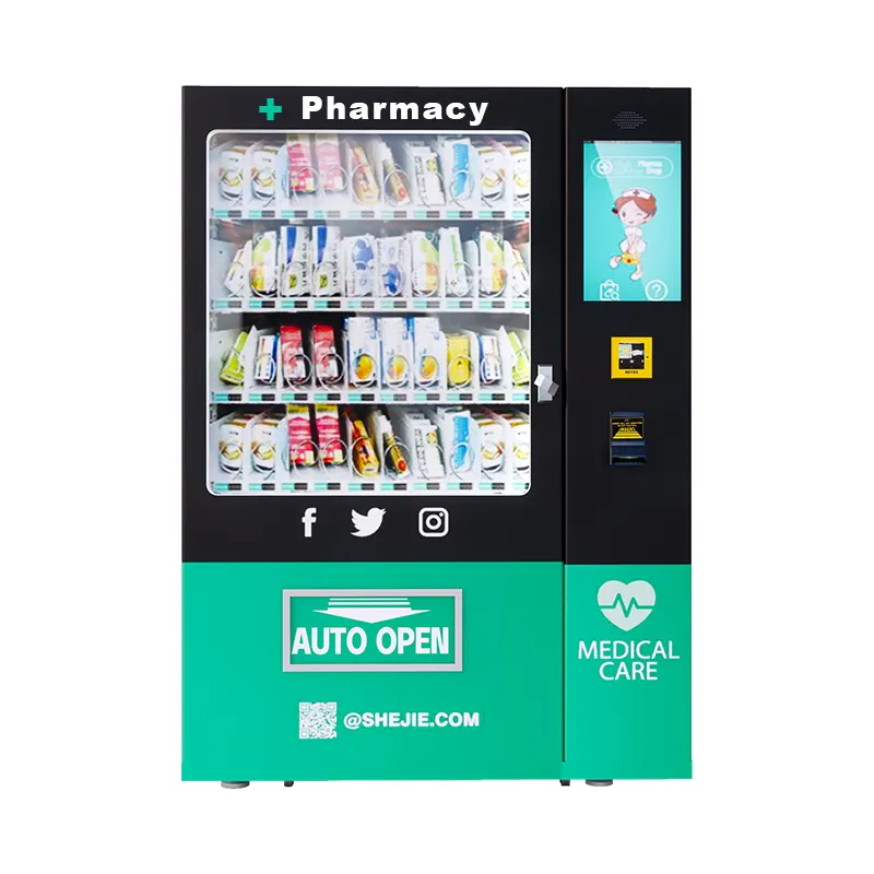 Máquina Expendedora de comida fría automática, máquina expendedora profesional de aperitivos y bebidas para farmacia