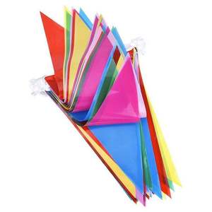 Fabrik Großhandel Bar und Festival Dekoration PVC Bunte Ammer Dreieck String Flagge - Product Image 1