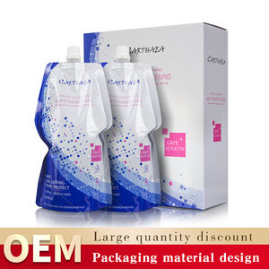 Crème de rebondissement permanente professionnelle pour cheveux bouclés, à base de kératine, de collagène et de protéines de lait, pour usage en salon. - Product Image 3