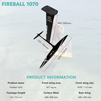 GY-AXIS 2025 Nouvelle aile hydrofoil FIREBALL 1070 ULTRA en fibre de carbone haute performance, ultra-légère, pour virages serrés, performance de carving, agilité