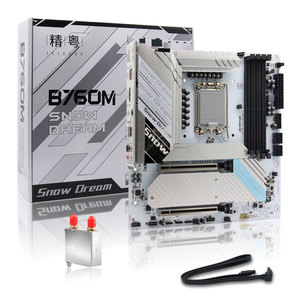 Carte mère JGINYUE <span class=keywords><strong>B760I</strong></span> B760M GAMING Snow Dream WIFI M-ATX LGA1700 pour processeurs Core 12/13/14e génération I5/I7, double canal 64 Go, RAM SATA - Product Image 4