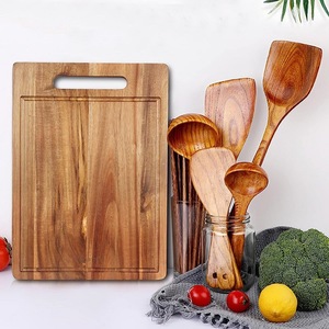 Acacia <b>Wood</b> Cutting Board Rectangle Antibacterial Mildew Resistant For Fruit Vegetable Meat Chopping <b>Blocks</b> - Product Image 4