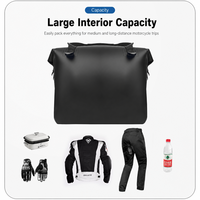 Sac de doublure imperméable pour coffre de vélo 30L, sac intérieur polyvalent en PVC résistant à l'usure avec fermeture à enroulement pour le rangement en voyage