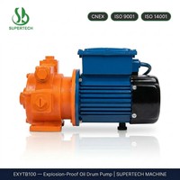 Pompe à bidon d'huile antidéflagrante Supertech en acier inoxydable, 100L/min, portable, contrôle entièrement automatique, pour carburant, OEM, approvisionnement direct usine