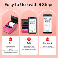Detonger Ropa sin tinta Etiquetas de precio de joyería Impresora de etiquetas térmicas Código de barras Código QR Impresora de etiquetas de joyería inalámbrica