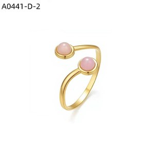 Anillo de Moda Amy Amy, Chapado en Oro, con Piedra de Concha, Diseño Geométrico Moderno, Joyería para Uso Diario de Mujer, Regalo - Product Image 2