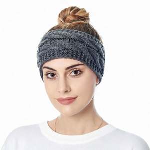 Factory Fashion Colorful Dots Knitting Turban Women Winter Warm Elastic Cable Knitted <strong>Headband</strong> - Product Image 4