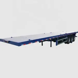 2 Assen 40ft Flatbed Container Oplegger Best Verkochte Low Flatbed Truck Trailer Voor Kipper