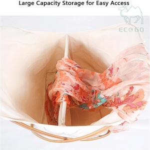 Washed Dirty Clothes Coat Storage Holder <b>White</b> Bag X-Shape <b>Laundry</b> Hamper Bamboo Frame Collapsible <b>Laundry</b> <b>Basket</b> - Product Image 5