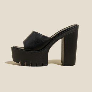 Nouvelles pantoufles pour femmes 2024 à talon épais et rehaussé, confortables, pour la rue et l'extérieur, style européen et américain, à semelle épaisse, grandes tailles - Product Image 6