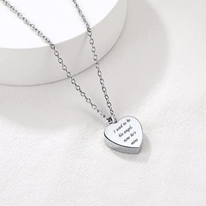 Colliers d'urne pour les cendres, j'avais l'habitude d'être son angle, maintenant <span class=keywords><strong>il</strong></span> est à moi pendentif ailes commémoratives de crémation 12 pièces collier de pierre de naissance - Product Image 4