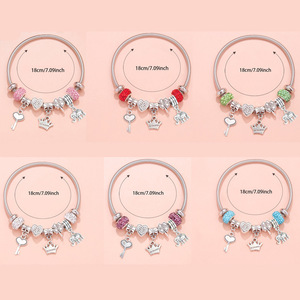 <span class=keywords><strong>Bracciale</strong></span> <span class=keywords><strong>con</strong></span> ciondolo a farfalla in acciaio inossidabile <span class=keywords><strong>con</strong></span> perline di <span class=keywords><strong>diamanti</strong></span> fai-da-te, placcato argento, stile bohémien, regalo unisex - Product Image 2