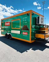 Remorque alimentaire familiale de 16,4 pieds carrés avec friteuse et grill pour tendres de poulet, sliders, hot-dogs et toasts