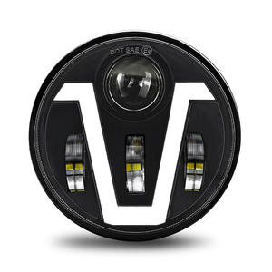 ไฟหน้า LED อลูมิเนียมขนาด 5.75 นิ้ว พร้อมไฟสูงและไฟต่ำ กำลังไฟ 70 วัตต์ ระดับกันน้ำ IP67 สีฟ้า - Product Image 2