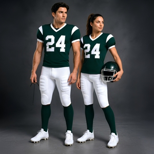 Uniforme de football américain sur mesure en gros, 100% polyester respirant, sublimation, logo personnalisé, OEM ODM, sans manches, col en V - Product Image 1