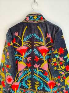 Handmade <b>Velvet</b> Suzani <b>Jacket</b> Ethnic Handcrafted Embroidery Boho Winter Coat nArtistic Festival Wear <b>Women</b> suzani <b>jacket</b> - Product Image 5