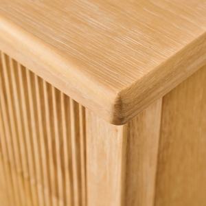 Commode de luxe en bois massif cannelé, couleur sur mesure, armoire de rangement moderne à 6 tiroirs avec tiroirs à fermeture amortie pour salon - Product Image 6