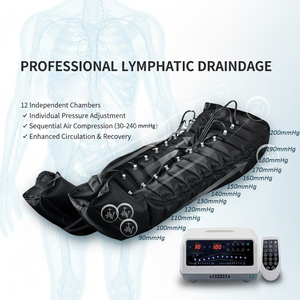 Herramienta Eléctrica de Drenaje Linfático para la Parte Inferior del Cuerpo, Máquina de Presoterapia de 12 Cámaras, Masajeador de Piernas y Cadera, Pantalones de Compresión para Recuperación - Product Image 1