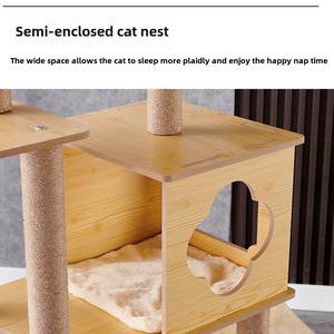 Gmtपेट थोक अनुकूलित बिल्ली खिलौना छोटी बिल्ली बिल्ली घोंसले स्क्रैचिंग पोस्ट जंपिंग मंच सार्वभौमिक लकड़ी की बिल्ली चढ़ाई फ्रेम - Product Image 6