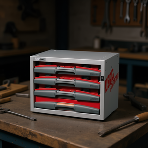 5000 E2 Tool Case With 4 Drawers Red And Gray <b>Storage</b> For <b>Workshop</b> Use - Product Image 3