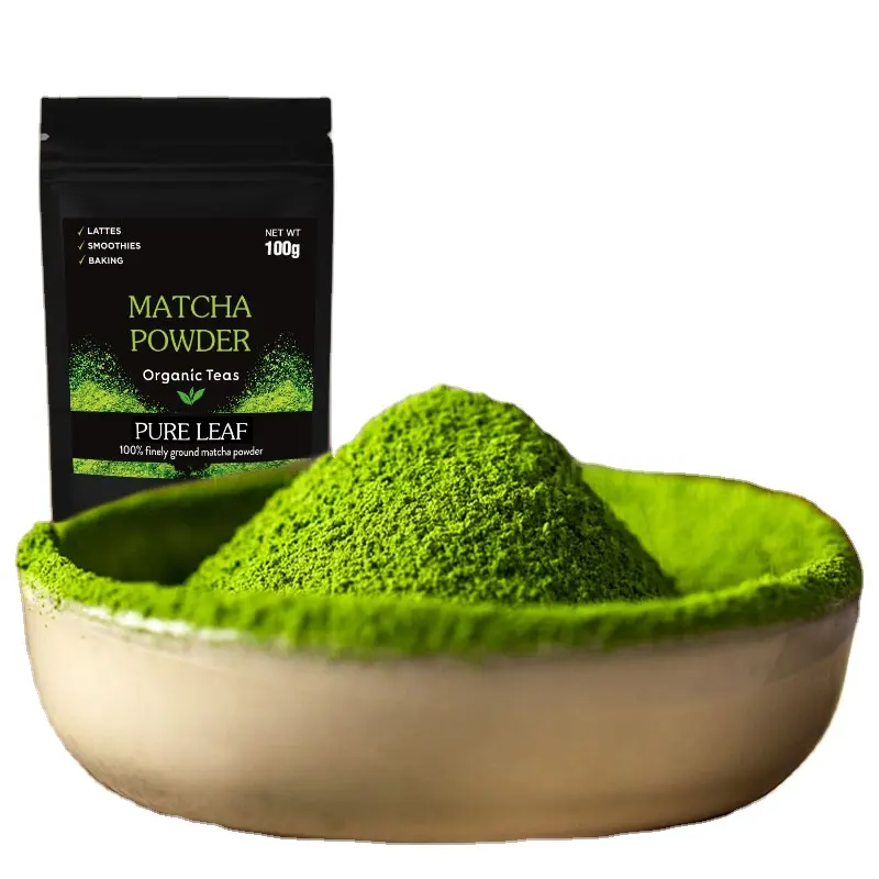 Poudre de thé vert matcha biologique de qualité supérieure, poudre de thé instantané