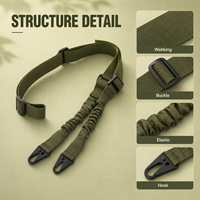 Sangle tactique réglable à deux points avec attaches pivotantes, accessoires tactiques très vendus