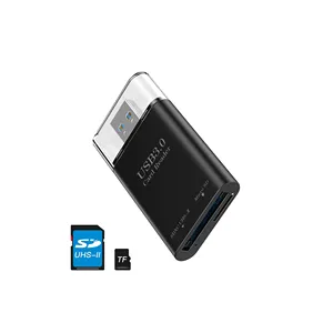 Multi in 1 USB Card Reader 3-Slots, USB 3.0 Compact Flash Card Reader, Read 3 Cards Simultaneously adapter