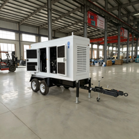 Groupe électrogène silencieux portable à attelage rapide pour une installation et un montage rapides sur site