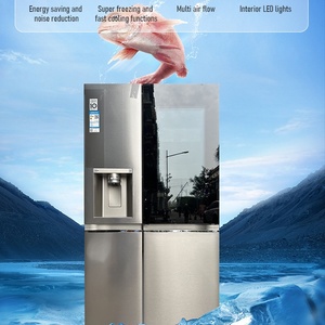 Réfrigérateur domestique 655L Premium à portes françaises, design spacieux, compresseur économe en énergie, acier inoxydable, encastrable, grande capacité - Product Image 2