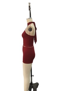 Viviblook Z316ST02 Ensemble d'été pour femme Nouveau ensemble sexy deux pièces avec débardeur ajouré et short slim Vêtements pour femme - Product Image 3
