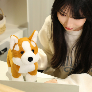 Mới Đến Đứng Mô Phỏng Corgi Đồ Chơi Sang Trọng Trang Trí Nội Thất Quà Tặng Trẻ Em Thực Tế Mềm Puppy Nhà Máy Chất Lượng Cao - Product Image 4
