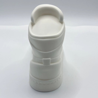 Vente flash : Chaussures fluides DIY, modèle de baskets en vinyle blanc de 29 cm pour la coloration, chaussures en plastique faites à la main, jouets à couler, ours qui coule de sang