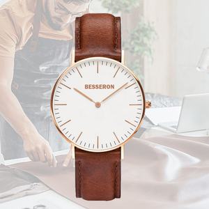 Reloj de Pulsera para Mujer, Estilo Minimalista, Caja de Acero, Correa de Cuero de 20 mm, Movimiento de Cuarzo Japonés, Analógico, 32 mm, Venta al Por Mayor de Fábrica - Product Image 1