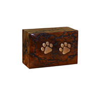 Mayorista de alta calidad oem odm urna para mascotas urna de madera grabada para cenizas de mascotas ataúdes y caja de urnas